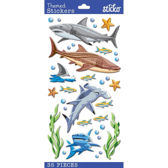 STICKO STICKERS SHARKS - 52-38225