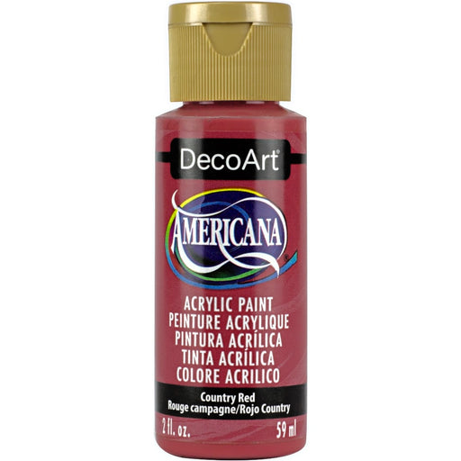 DECOART AMERICANA ACRYLIC PAINT 2OZ -COUNTRY RED- DA018