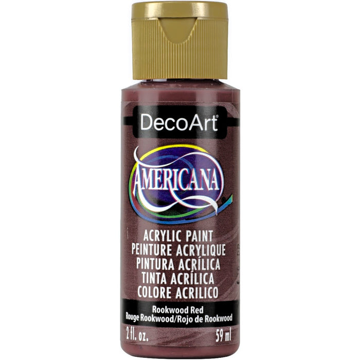 DECOART AMERICANA ACRYLIC PAINT 2OZ -ROOCKWOOD RED -DA097