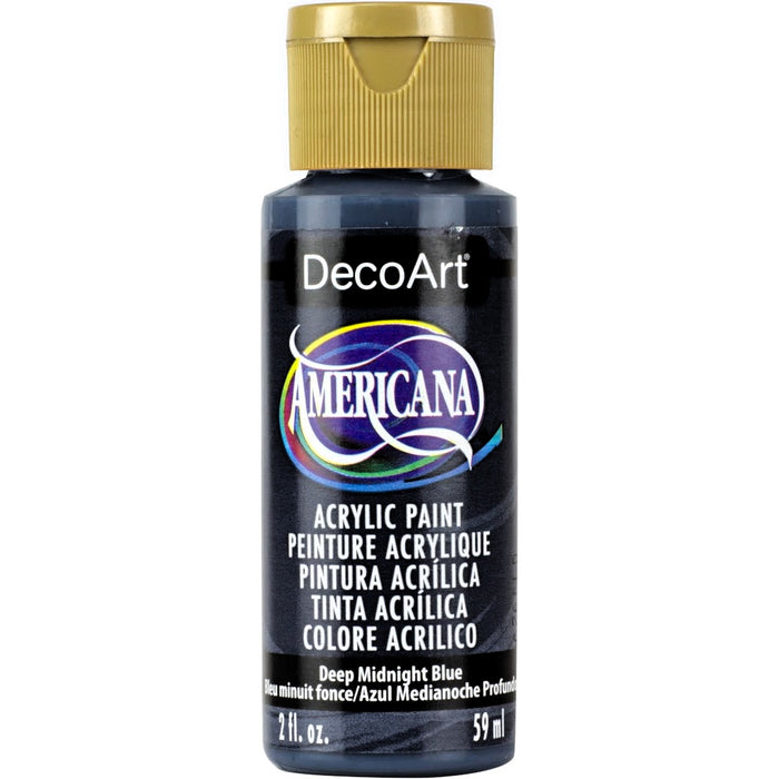 DECOART AMERICANA ACRYLIC PAINT 2OZ - DEEP MIDNIGHT BLUE -DA166