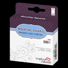 3L SCRAPBOOK ADHESIVES MOUNTING SQUARES CLEAR PERM - 3L01602