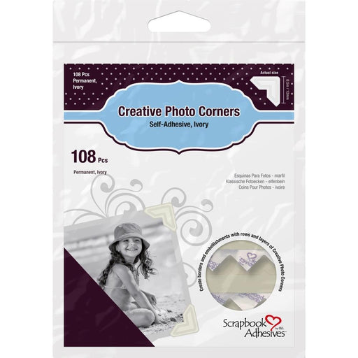 3L SCRAPBOOK ADHESIVES PAPER CORNERS IVORY - 3L01629