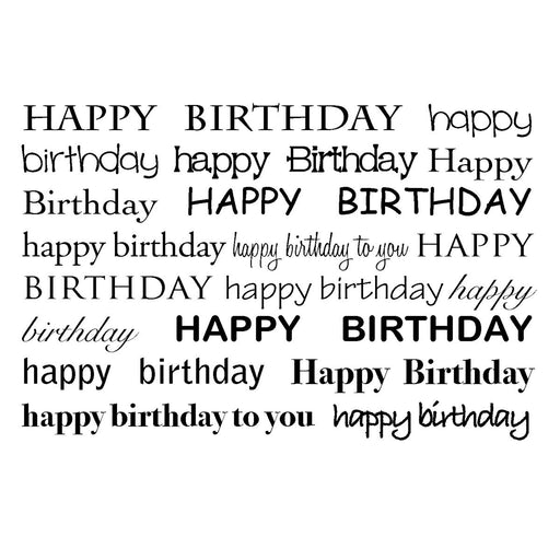 WOODWARE CLEAR STAMPS BIRTHDAY TEXTBOX - JGS901
