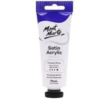 MM SATIN ACRYLIC 75ML - CHINESE WHITE - PMSA7502