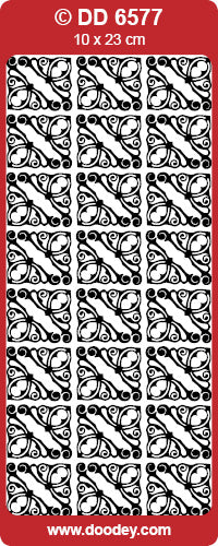 CRAFT STICKER CORNERS DORIS SILVER - DD6577S