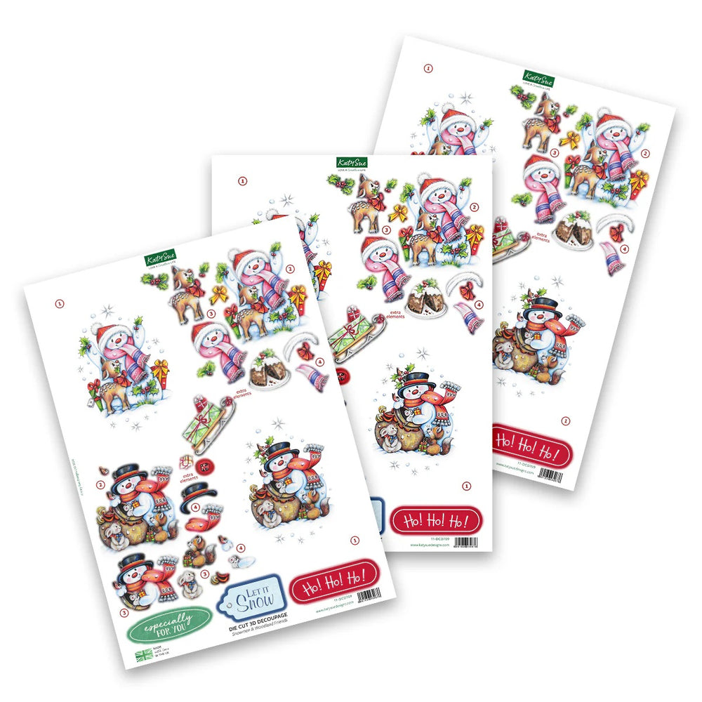 KATY SUE DIE CUTS SNOWMAN AND WOODLAND FRIENDS  - DCD709