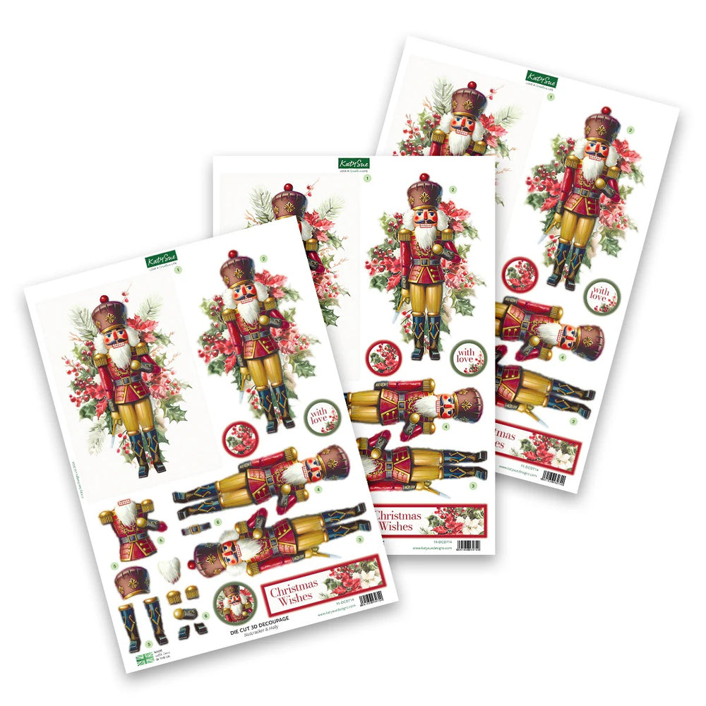 KATY SUE DIE CUTS NUTCRACKER AND HOLLY  - DCD714