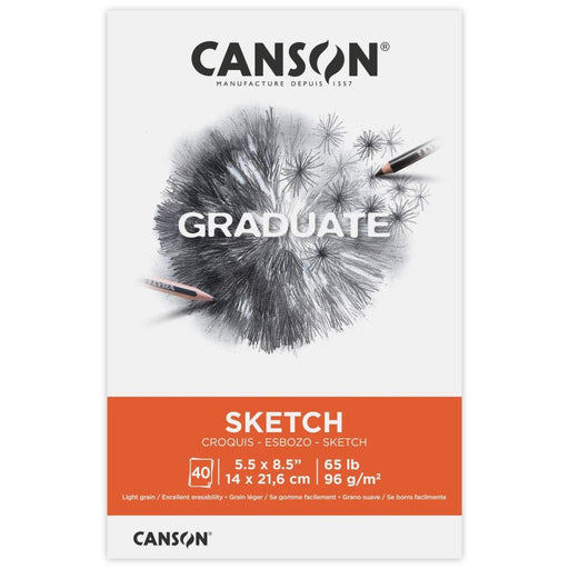 CANSON 40 SHEETS -SKETCH PAD 5.5X8.5 -C525008008