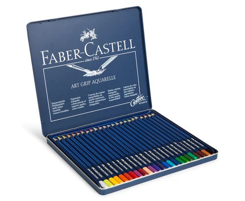 FABER - CASTELL WATERCOLOUR PENCIL ASSORTED TIN 24 - 18-114224