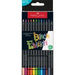 FABER - CASTELL STUDIO BLACK EDITION COLOURED PENCIL TIN 12 - 16-116413