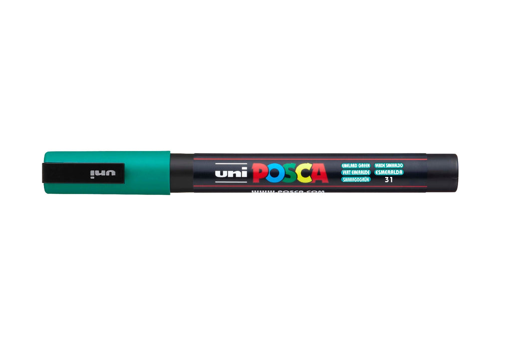 POSCA PAINT MARKER PC3M BULLET SHAPED EMERALD GREEN - PC3MEG