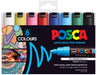 POSCA COLORING PEN BULLET SHAPED PK 8 - PC5M8A