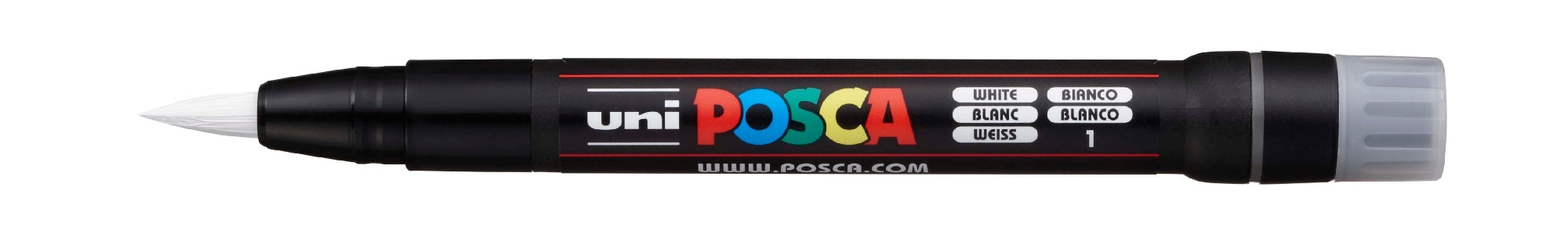 POSCA PAINT MARKER PCF350 BRUSH WHITE - PCF350W