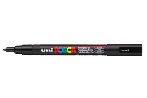 POSCA PAINT MARKER PC3M BULLET SHAPED BLACK - PC3MBK