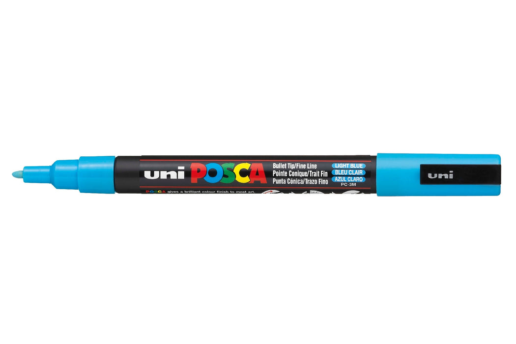 POSCA PAINT MARKER PC3M BULLET SHAPED LIGHT BLUE - PC3MLB