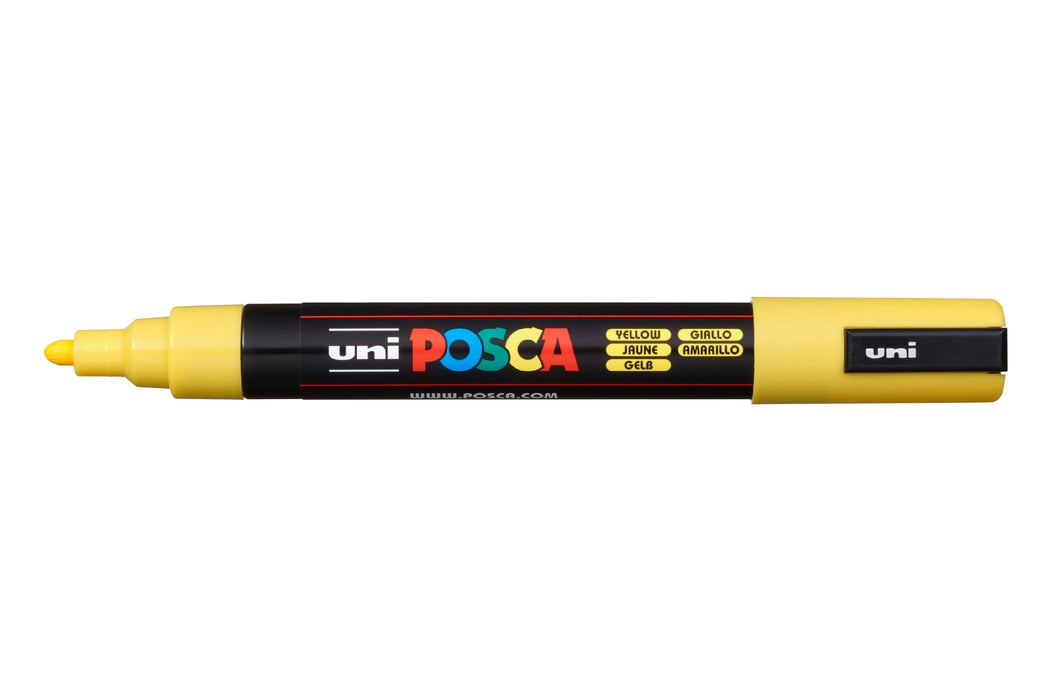 POSCA PAINT MARKER PC5M BULLET SHAPED YELLOW - PC5MY