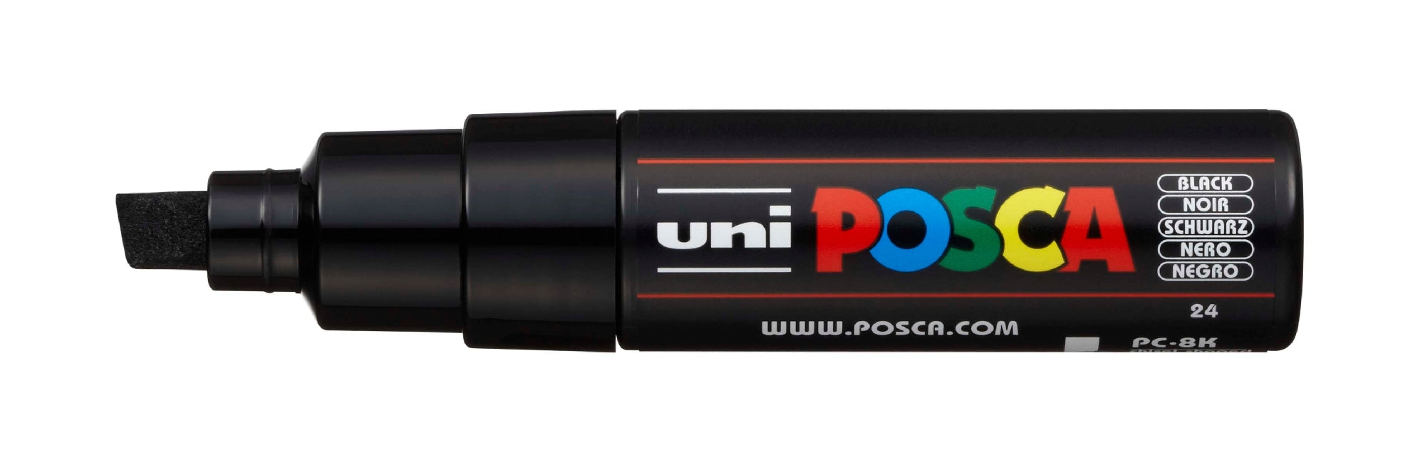 POSCA PAINT MARKER PC8K CHISEL BLACK - PC8KB