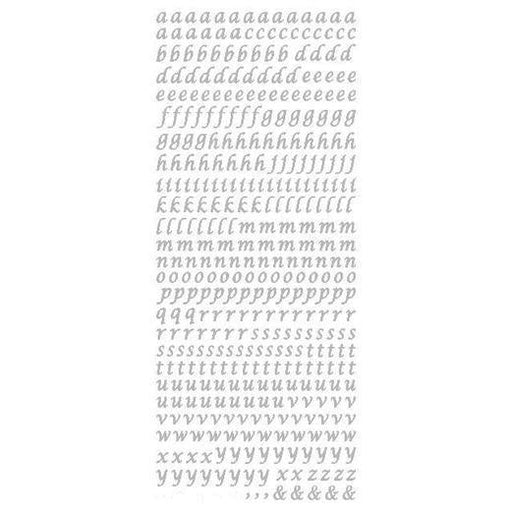 STICKER 6MM PLAIN LOWERCASE ALPHABET SILVER - XL824P-02