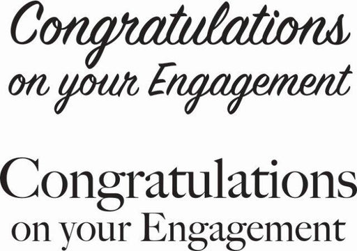 WOODWARE JUST WORDS ENGAGEMENT 1.5 IN X 3 IN STAMP - JWS087