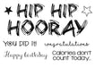 WOODWARE CLEAR STAMPS HIP HIP HOORAY - FRS734