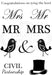 WOODWARE CLEAR STAMP 4 IN X 6 IN  A CIVIL WEDDING- JGS646