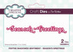 SUE WILSON DIE FESTIVE SHADOWED SENTIMENT SEASON'S GREETING - CEDSS012