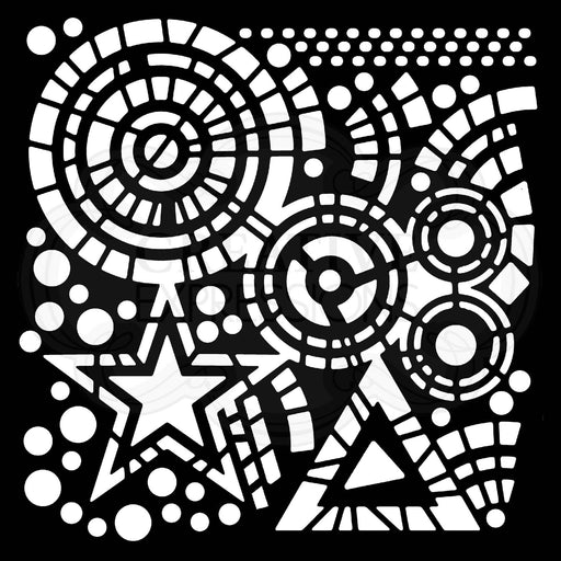 WOODWARE STENCIL STARTS AND CIRCLES - FRST037