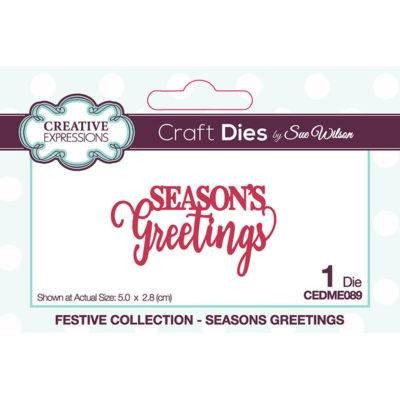 SUE WILSON DIE MINI FESTIVE COLL SEASONS GREETINGS - CEDME089