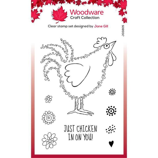 WOODWARE CLEAR SINGLES FUZZIE FRIENDS CLARA THE CHICKEN 4 IN - JGS805