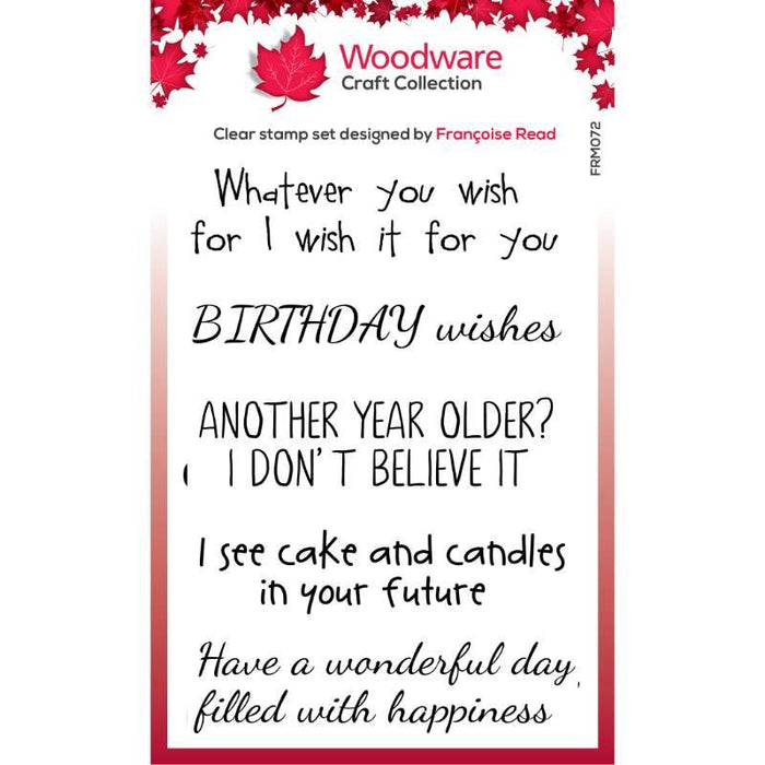 WOODWARE CLEAR  STAMP MORE WISHES - FRM072