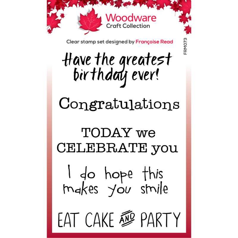 WOODWARE CLEAR  STAMP EXTRA BIRTHDAY- FRM073