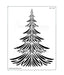 SWEET POPPY STENCIL FIR TREE - SP1-339