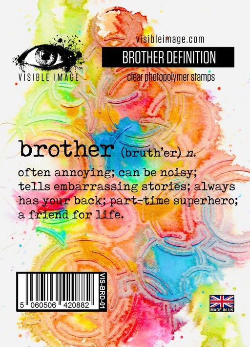 VISIBLE IMAGE PHOTOPOLYMER STAMP BROTHER DEFINITION - VIS-BRD-01