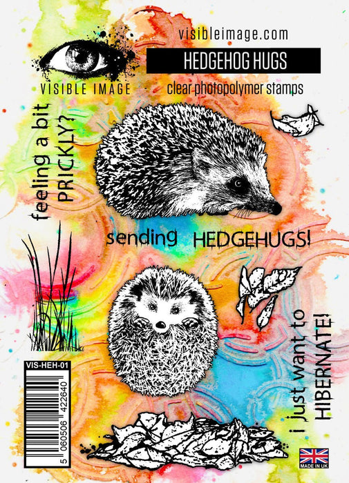 VISIBLE IMAGE PHOTOPOLYMER STAMP HEDGEHOG HUGS - VIS-HEH-01