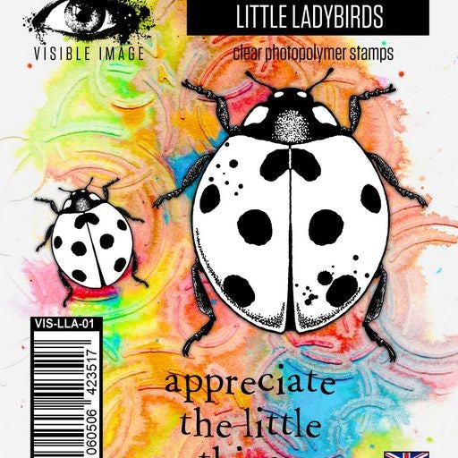 VISIBLE IMAGE PHOTOPOLYMER STAMP LADY BIRDS - VIS-LLA-01