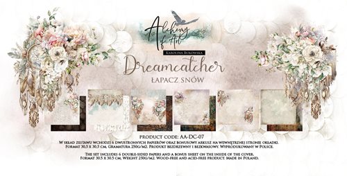 ART ALCHEMY 12x12 PAPER PAD - Dreamcatcher,- 6 Double Sided Paper - AA-DC-07