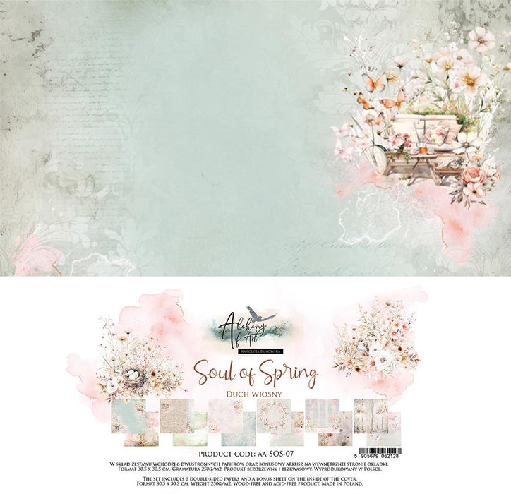 ART ALCHEMY 12x12 PAPER PAD - Soul Of Spring - 6 Double Sided Paper- AA-SOS-07