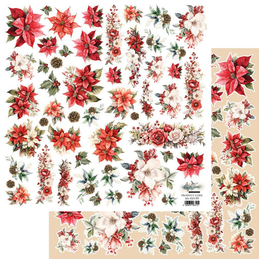 ART ALCHEMY 12 X 12 Paper Ho Ho Ho – Flowers– AA-HO-09