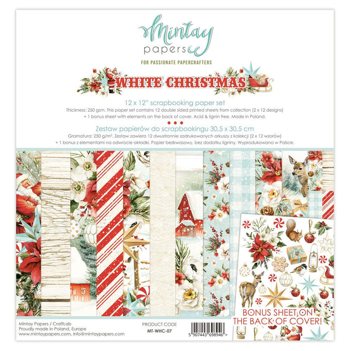 MINTAY BY KAROLA WHITE CHRISTMAS 12 X 12 PAPER PAD - MT-WHC-07