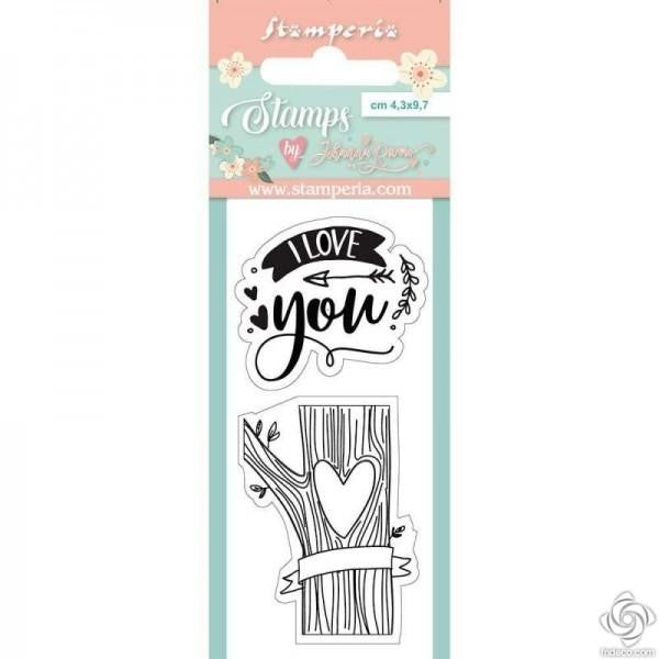 STAMPERIA RUBBER STAMP 4.3 X 9.7 CM I LIVE YOU - WTKJR31