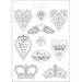 STAMPERIA SOFT MOULDS A4 HEARTS AND CROWNS - K3PTA471