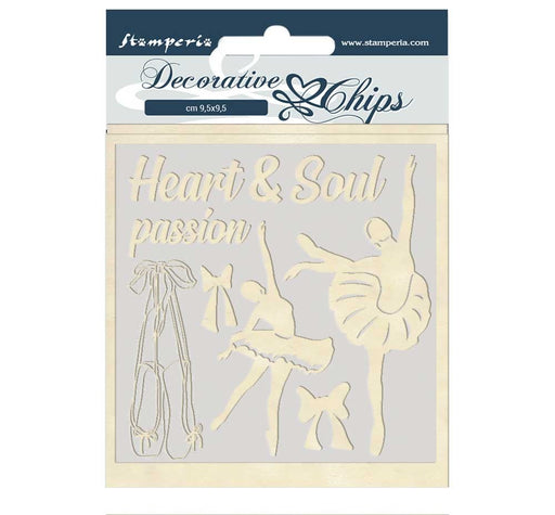 STAMPERIA DECORATIVE CHIPS 14 X 14CM PASSION DANCER - SCB45