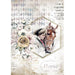 STAMPERIA A4 RICE PAPER ROMANTIC HORSES LADY FRAME - DFSA4580