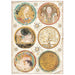 STAMPERIA A4 RICE PAPER KLIMT ROUNDS - DFSA4640