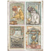 STAMPERIA A4 RICE PAPER LADY VAGABOND LIFESTYLE 4 CARDS - DFSA4647