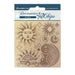 STAMPERIA DECORATIVE CHIPS 14 X 14CM ALCHEMY SUN AND MOON - SCB112