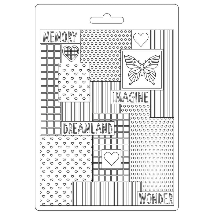 STAMPERIA SOFT MOULDS A5 - DAYDREAM PATCHWORK - K3PTA5615