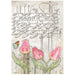 STAMPERIA A4 RICE PAPER ROMANTIC GARDEN HOUSE TULIPANI - DFSA4666