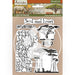 STAMPERIA RUBBER STAMP 14CM X 18CM SAVANA CRACKLE AND TREE - WTKCC212