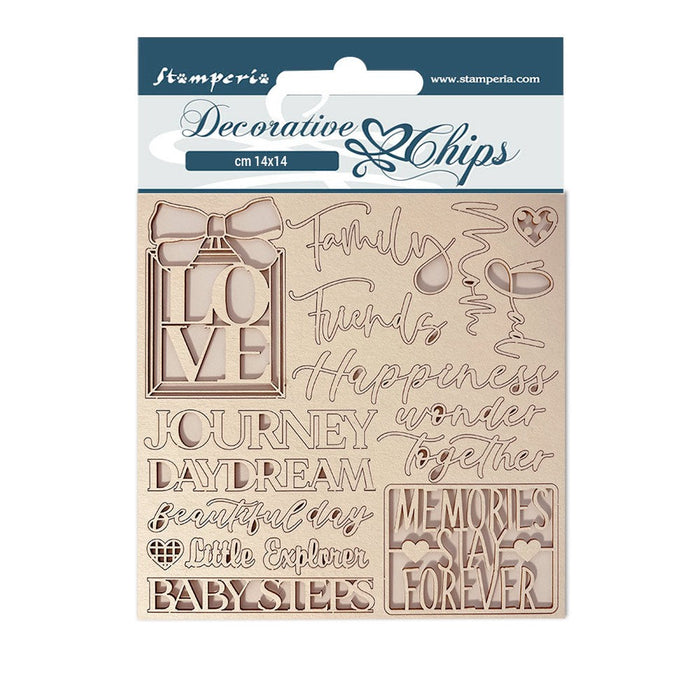 DECORATIVE CHIPS CM 14X14 - DAYDREAM SCRITTE - SCB124